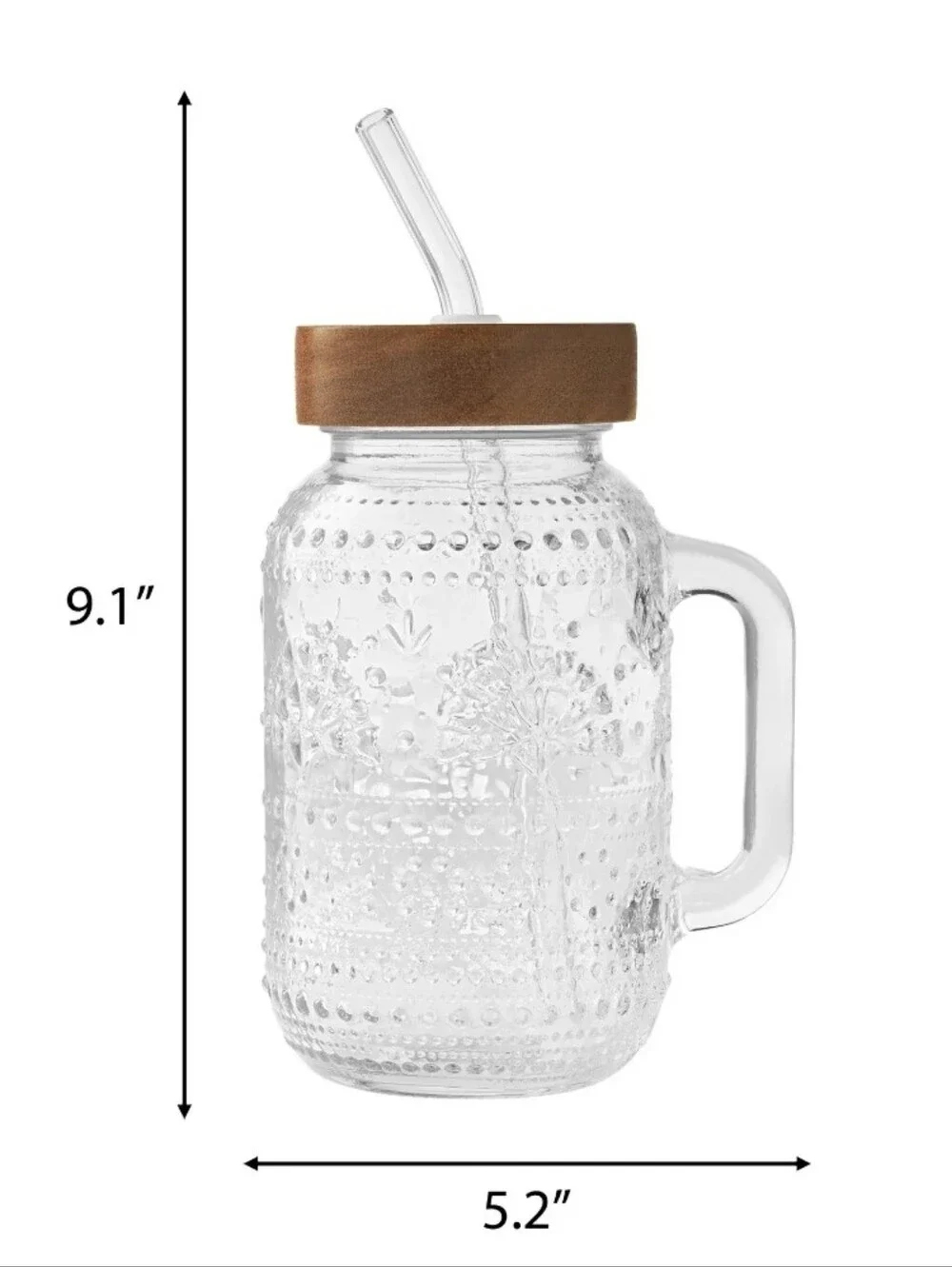 New Pioneer Woman Channing 32oz Tumbler with Wood Lid and Straw